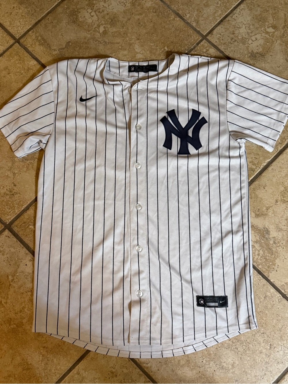 Nike New York Yankees Aaron Judge Jersey White Navy Pinstripe 99